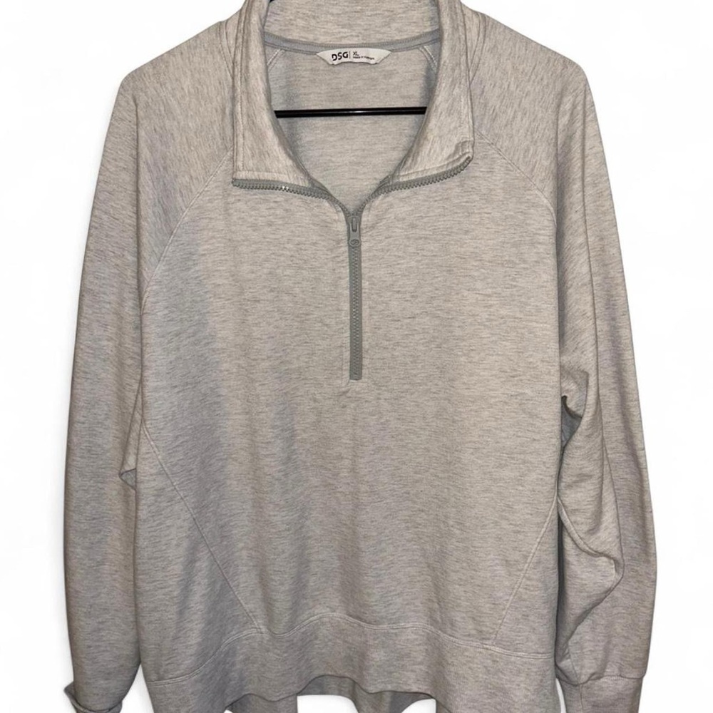 DSG Men's Light Gray Zip-Up Sweater